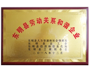 東明縣勞動關(guān)系和諧企業(yè)